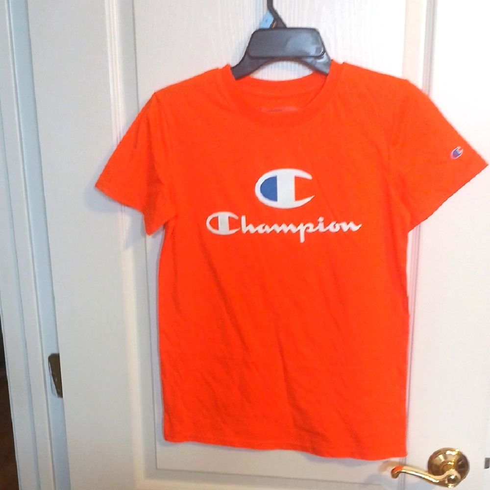 NWOT  Boys Champion Orange Short Sleeve Tee. Size 14/16